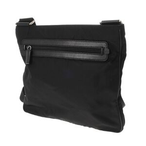 Prada Nylon bag shoulder leather black Saffiano Re